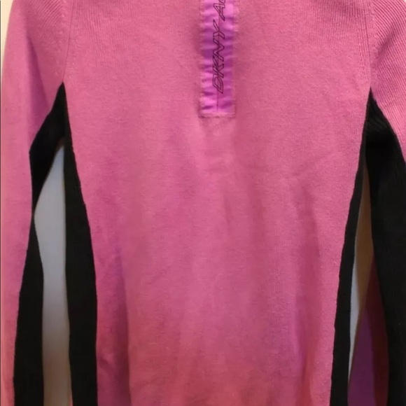 DKNY Active Violet Long Sleeve Sweater  Sports Women Pink 100% Cotton Large - Picture 2 of 6